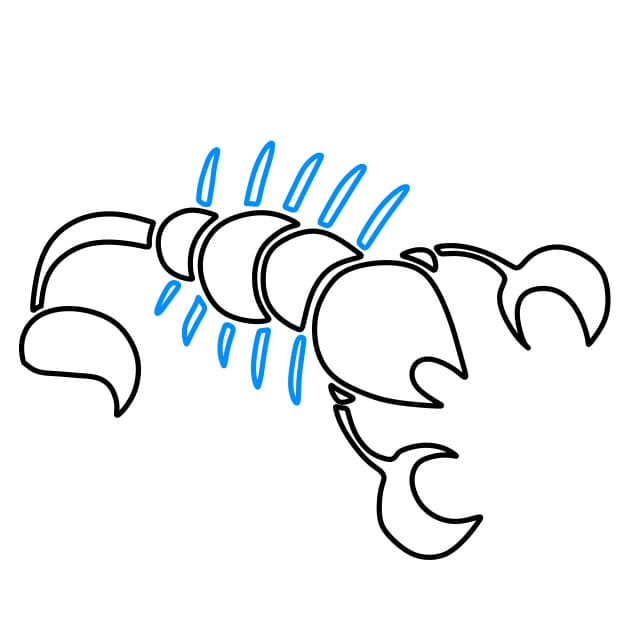 Hướng dẫn vẽ biểu tượng con bọ cạp đơn giản - Bước 5