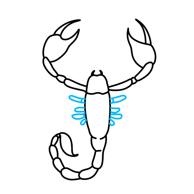 Hướng dẫn vẽ con bọ cạp sa mạc - Bước 5