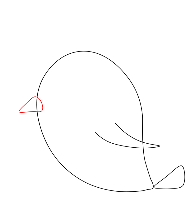 Hướng dẫn cách vẽ con chim siêu đáng yêu và ngộ nghĩnh cho bé - Bước 4