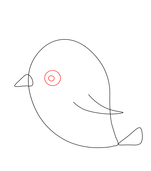 Hướng dẫn cách vẽ con chim siêu đáng yêu và ngộ nghĩnh cho bé - Bước 5