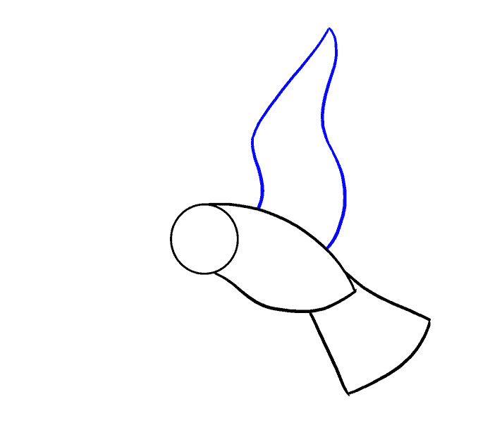 Hướng dẫn cách vẽ con chim siêu đơn giản và thật đẹp cho bé - Bước 4