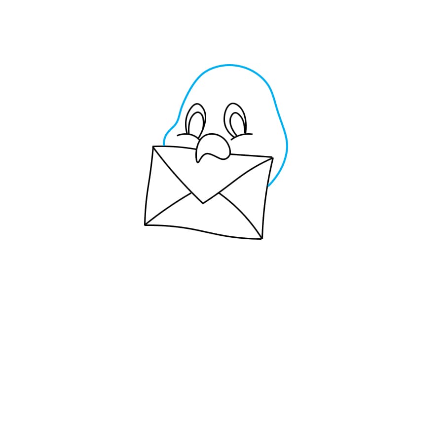 Hướng dẫn vẽ chim bồ câu: - Bước 3