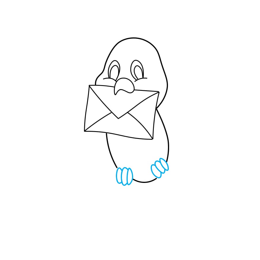 Hướng dẫn vẽ chim bồ câu: - Bước 5