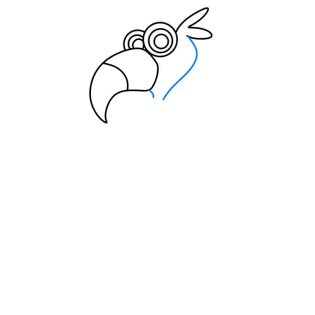 Hướng dẫn vẽ con hồng hạc đơn giản và đẹp cho bé - Bước 4