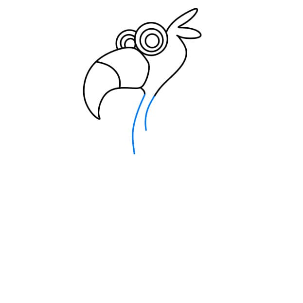 Hướng dẫn vẽ con hồng hạc đơn giản và đẹp cho bé - Bước 5