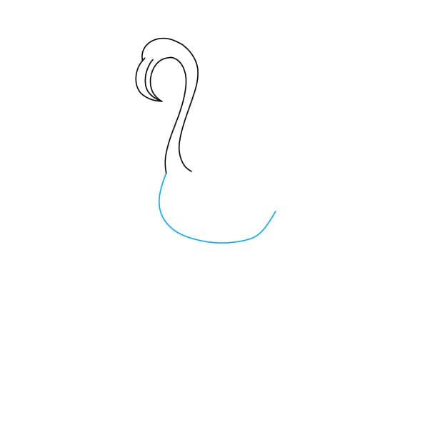 Hướng dẫn vẽ con chim hồng hạc xinh đẹp - Bước 4