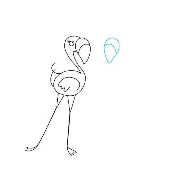 Hướng dẫn vẽ cặp đôi chim hồng hạc thật xinh đẹp - Bước 8