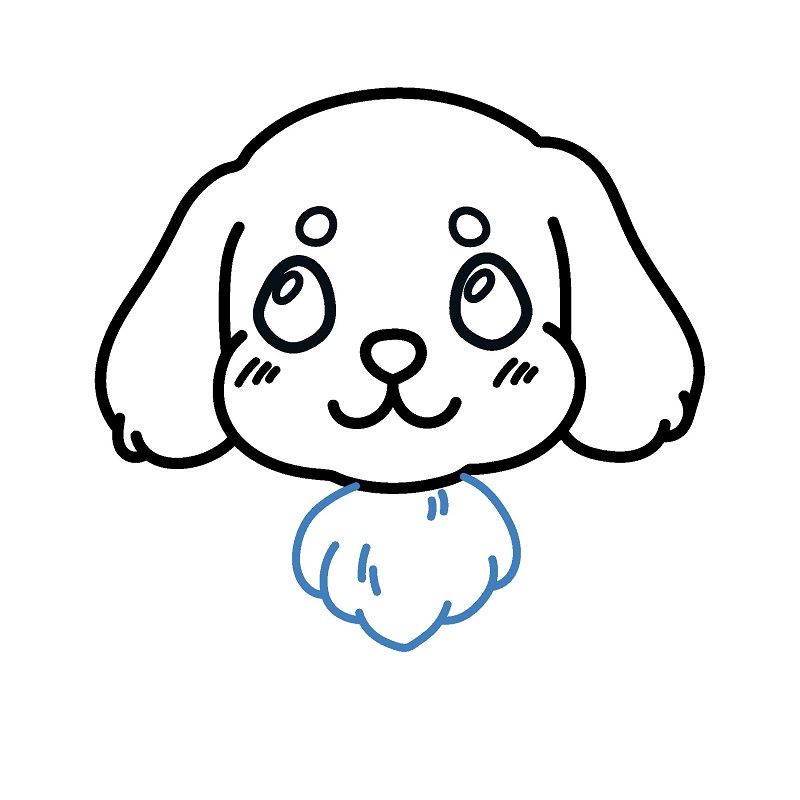 Hướng dẫn vẽ con cho con đáng yêu. - Bước 5