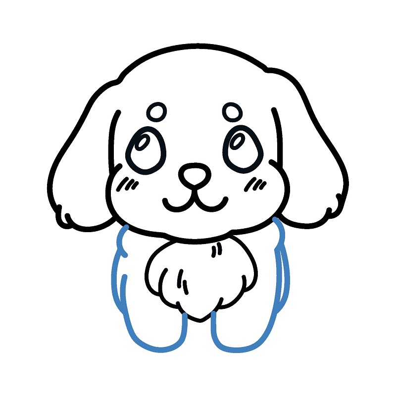 Hướng dẫn vẽ con cho con đáng yêu. - Bước 6