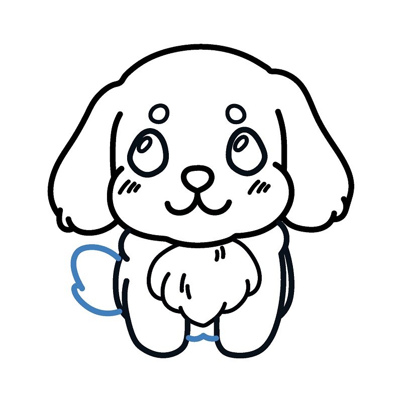 Hướng dẫn vẽ con cho con đáng yêu. - Bước 7