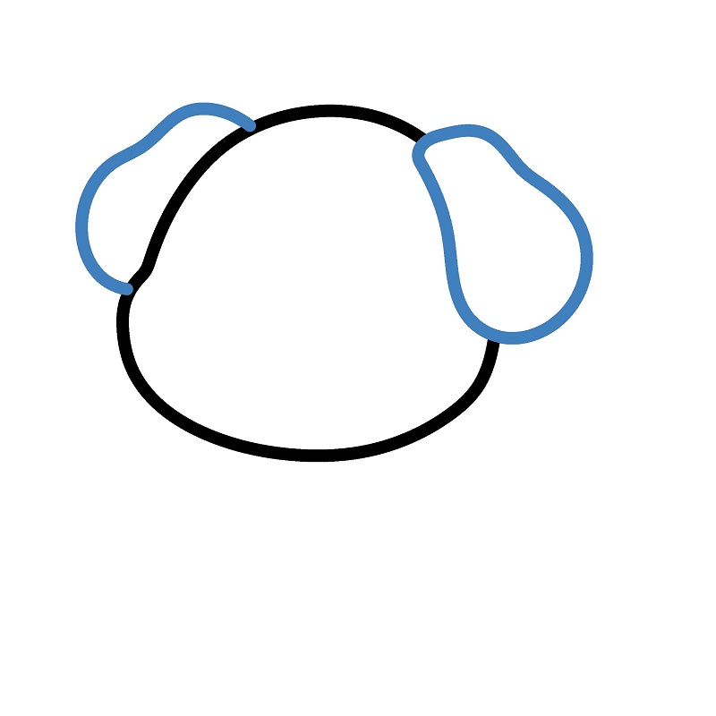 Hướng dẫn vẽ con chó con chibi. - Bước 2