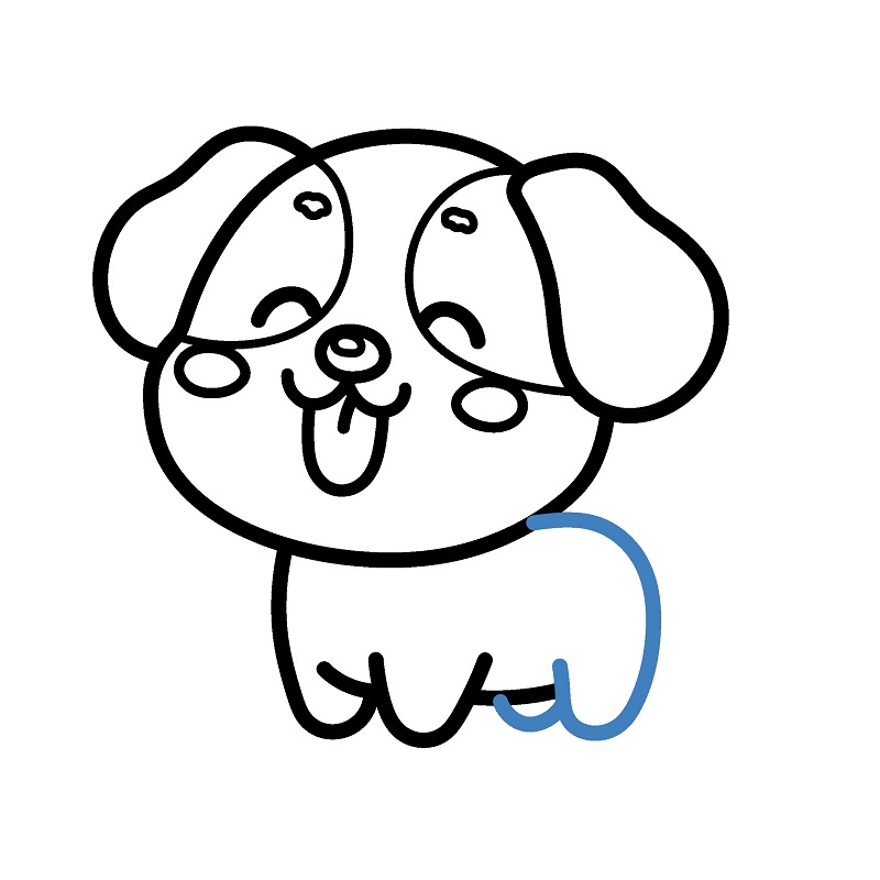 Hướng dẫn vẽ con chó con chibi. - Bước 6