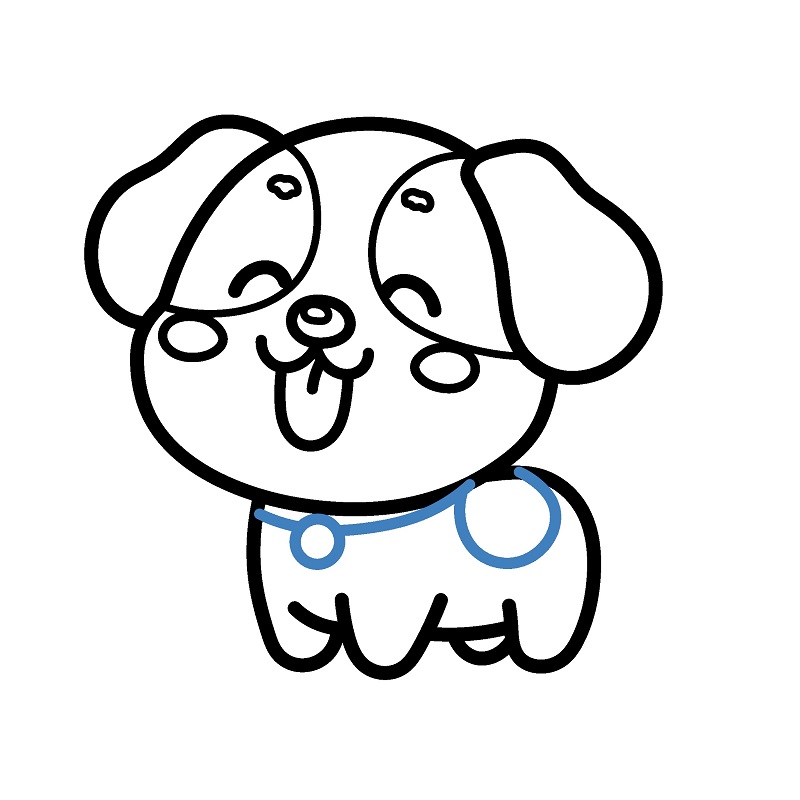 Hướng dẫn vẽ con chó con chibi. - Bước 7