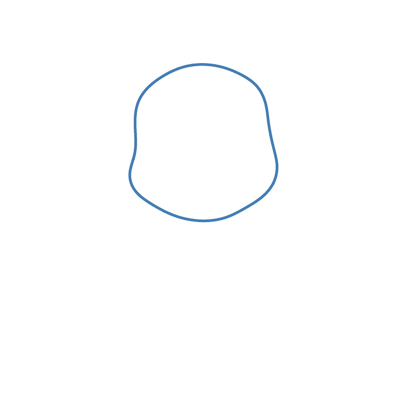 Hướng dẫn vẽ con chó con vui vẻ. - Bước 1