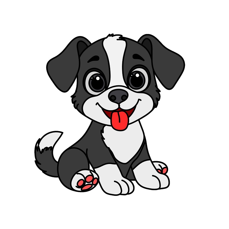 Hướng dẫn vẽ con chó con vui vẻ.