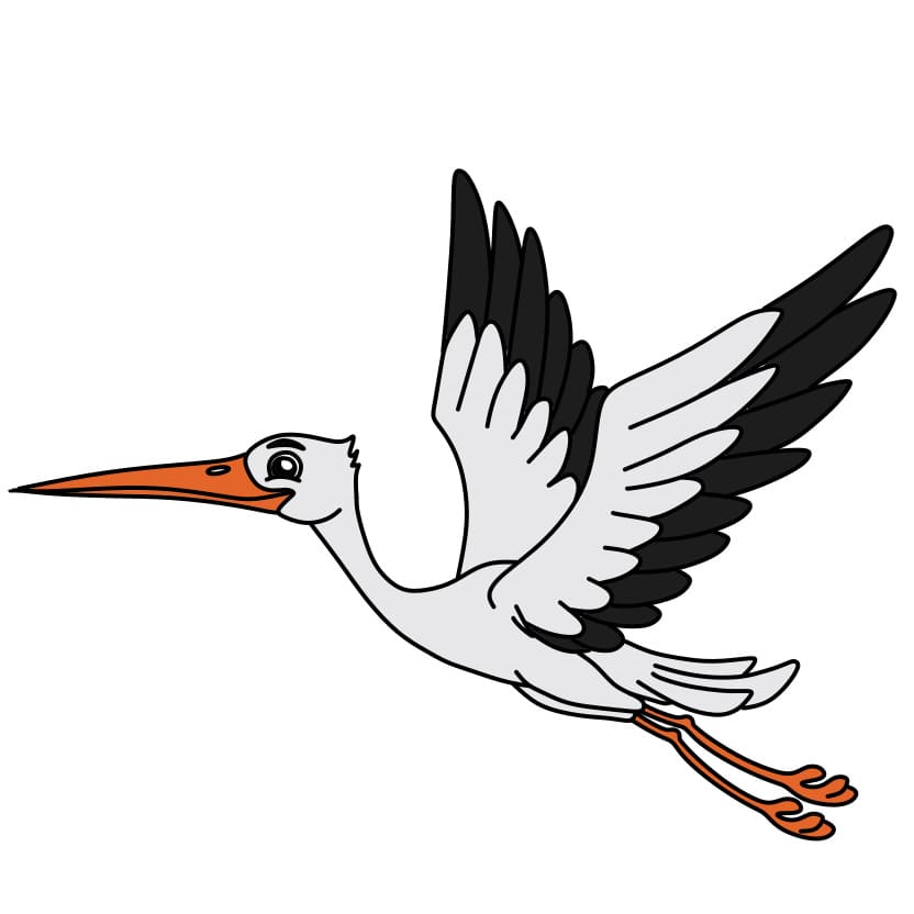 Hướng dẫn cách vẽ con cò đẹp và đơn giản cho bé