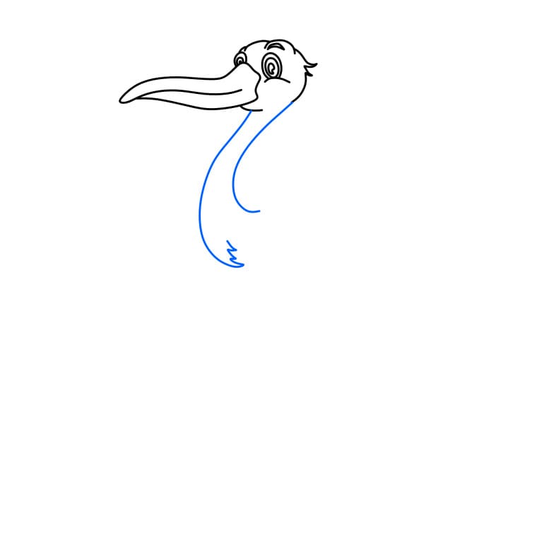 Hướng dẫn vẽ dễ dàng : Con cò - Bước 3