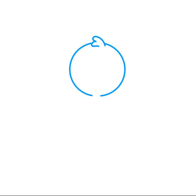 Hướng dẫn vẽ con công đơn giản và đẹp cho bé - Bước 1