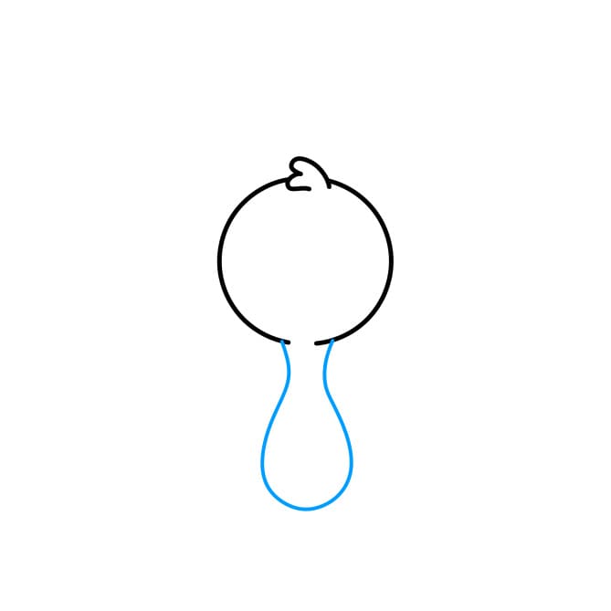 Hướng dẫn vẽ con công đơn giản và đẹp cho bé - Bước 2