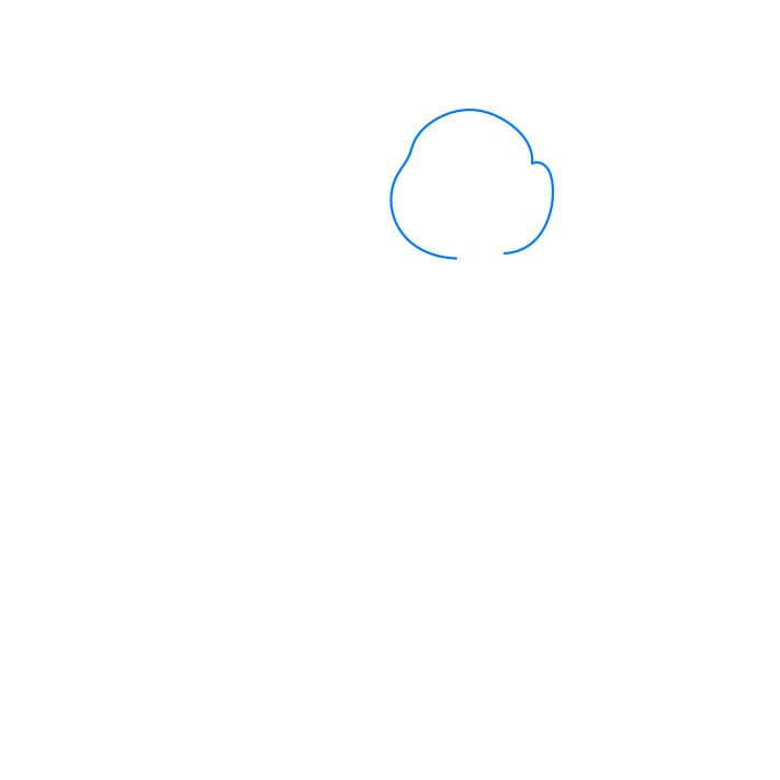 Hướng dẫn vẽ con công đơn giản và đẹp cho bé - Bước 1