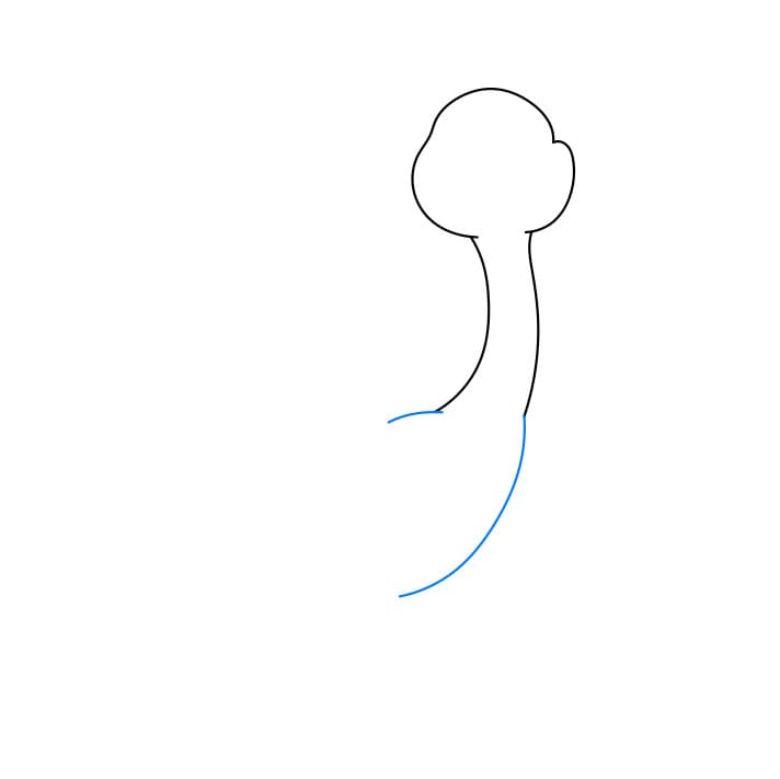 Hướng dẫn vẽ con công đơn giản và đẹp cho bé - Bước 3