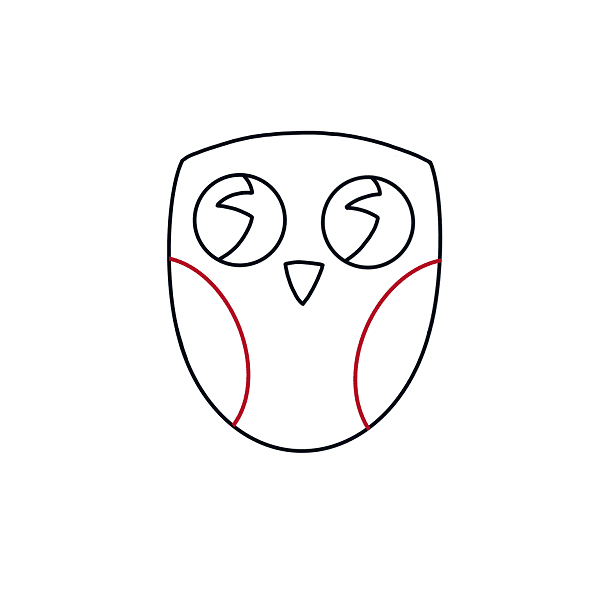 Hướng dẫn vẽ con cú ngộ nghĩnh và dễ thương cho bé - Bước 5