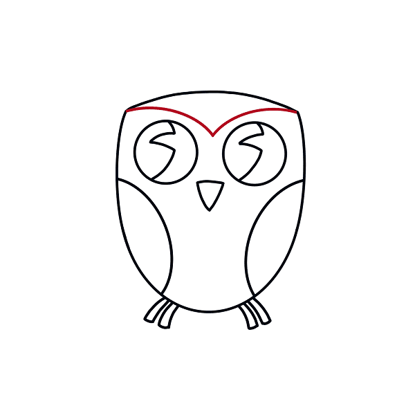 Hướng dẫn vẽ con cú ngộ nghĩnh và dễ thương cho bé - Bước 7