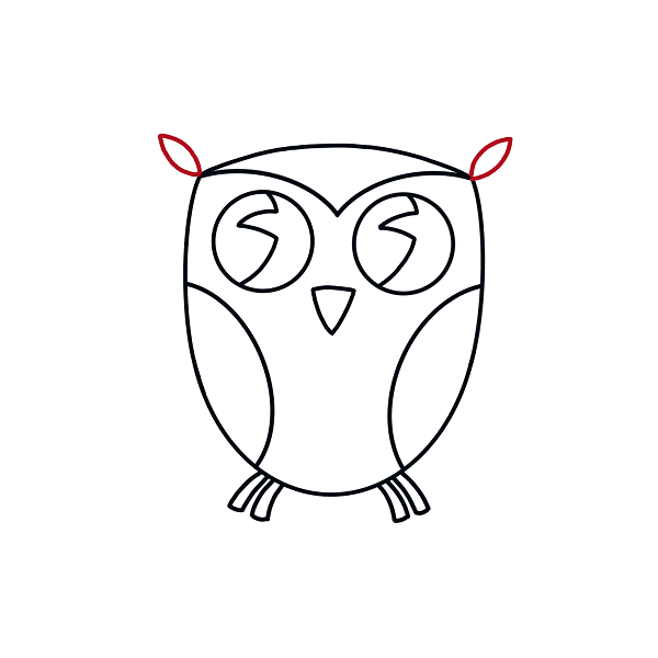 Hướng dẫn vẽ con cú ngộ nghĩnh và dễ thương cho bé - Bước 8