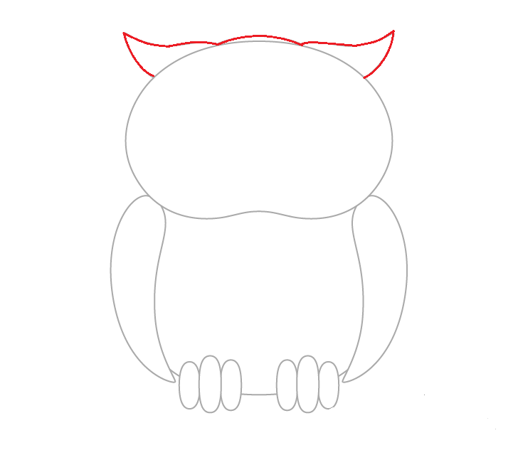 Hướng dẫn cách vẽ con cú đơn giản và dễ thương cho bé - Bước 5