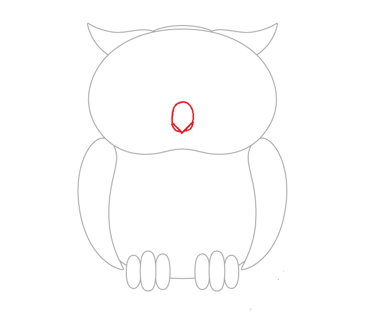 Hướng dẫn cách vẽ con cú đơn giản và dễ thương cho bé - Bước 6