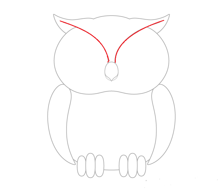 Hướng dẫn cách vẽ con cú đơn giản và dễ thương cho bé - Bước 7