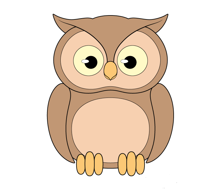 Hướng dẫn cách vẽ con cú đơn giản và dễ thương cho bé