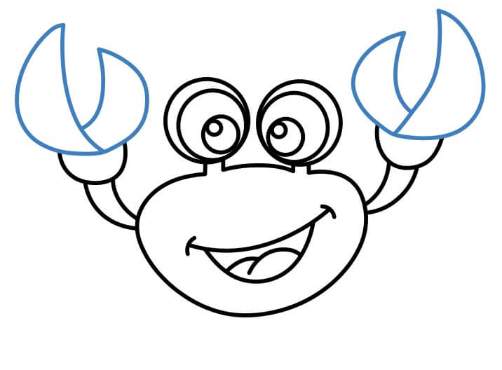 Hướng dẫn vẽ chú cua hoạt hình. - Bước 7