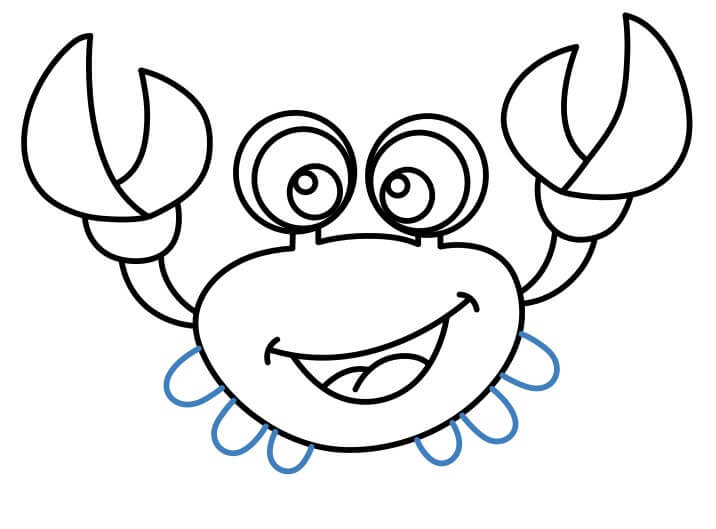 Hướng dẫn vẽ chú cua hoạt hình. - Bước 8