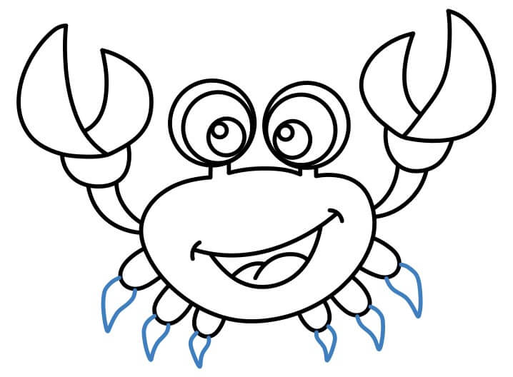 Hướng dẫn vẽ chú cua hoạt hình. - Bước 9