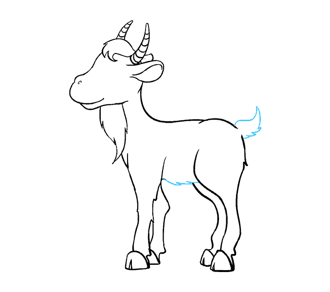 Hướng dẫn cách vẽ con dê đơn giản cho bé - Bước 10