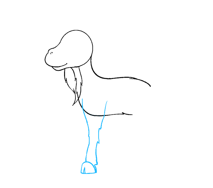 Hướng dẫn cách vẽ con dê đơn giản cho bé - Bước 6