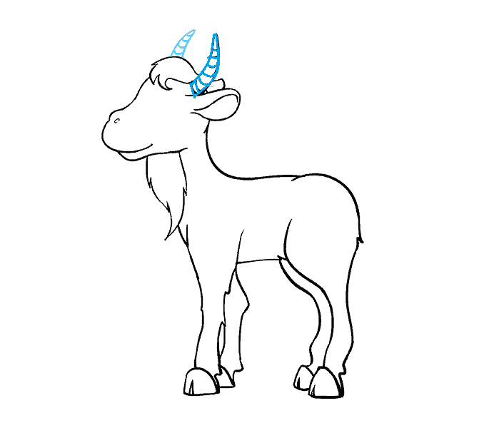Hướng dẫn cách vẽ con dê đơn giản cho bé - Bước 9