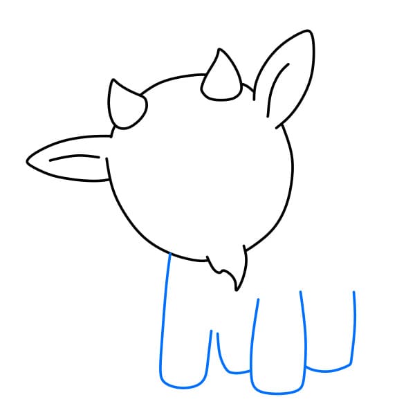 Hướng dẫn vẽ chú dê dễ thương - Bước 4