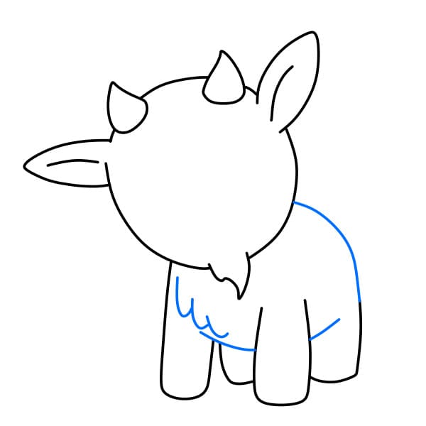 Hướng dẫn vẽ chú dê dễ thương - Bước 5