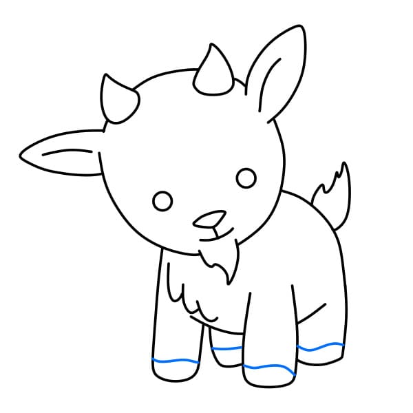 Hướng dẫn vẽ chú dê dễ thương - Bước 8