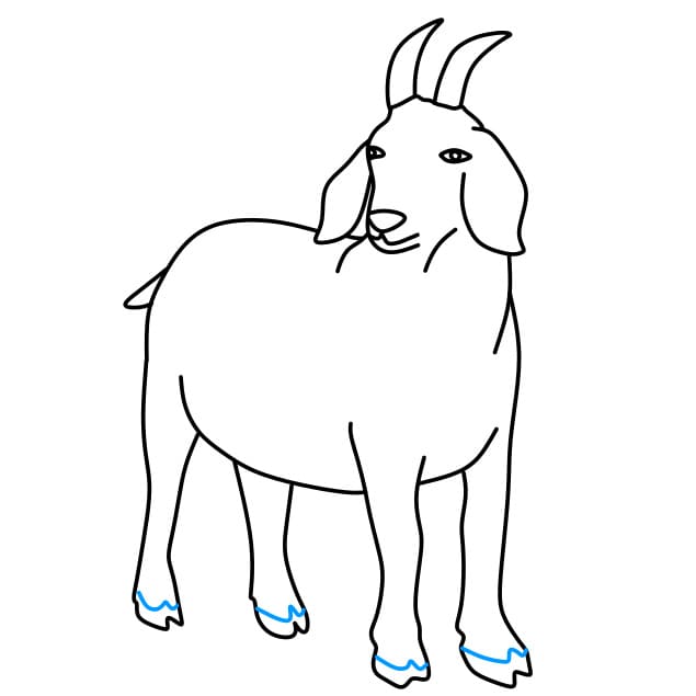 Hướng dẫn vẽ chú dê đơn giản - Bước 10