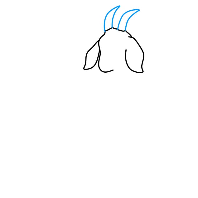 Hướng dẫn vẽ chú dê đơn giản - Bước 3