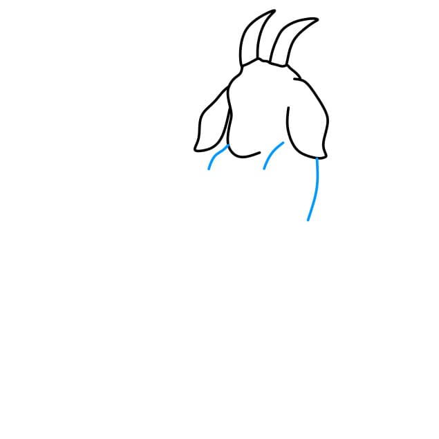 Hướng dẫn vẽ chú dê đơn giản - Bước 4