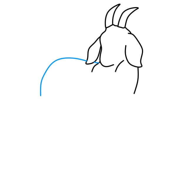 Hướng dẫn vẽ chú dê đơn giản - Bước 5