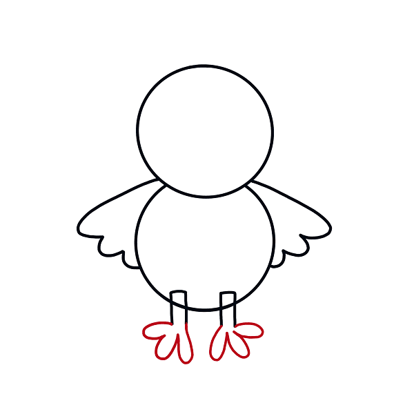 Hướng dẫn cách vẽ gà con đơn giản và dễ thương cho bé - Bước 5