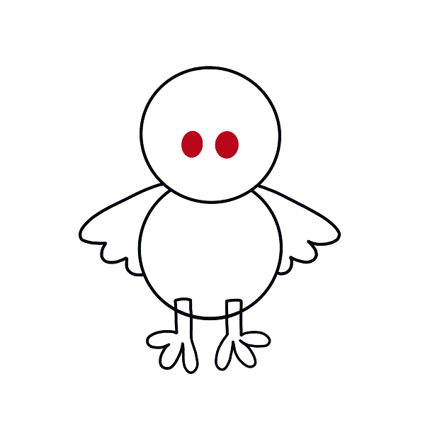 Hướng dẫn cách vẽ gà con đơn giản và dễ thương cho bé - Bước 6