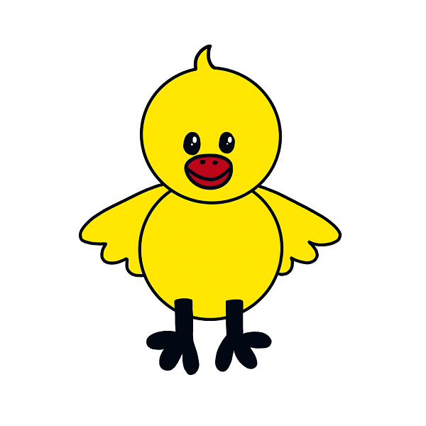 Hướng dẫn cách vẽ gà con đơn giản và dễ thương cho bé - Bước 9