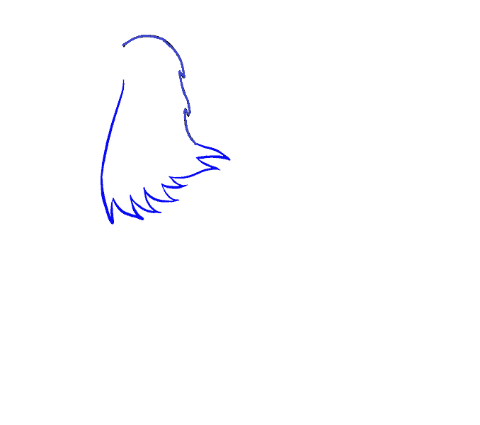 Hướng dẫn cách vẽ con gà mái đơn giản cho bé - Bước 1