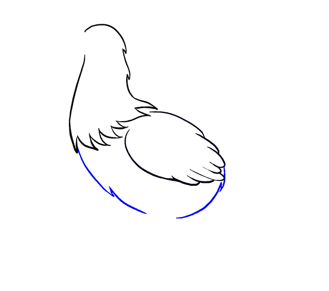 Hướng dẫn cách vẽ con gà mái đơn giản cho bé - Bước 3